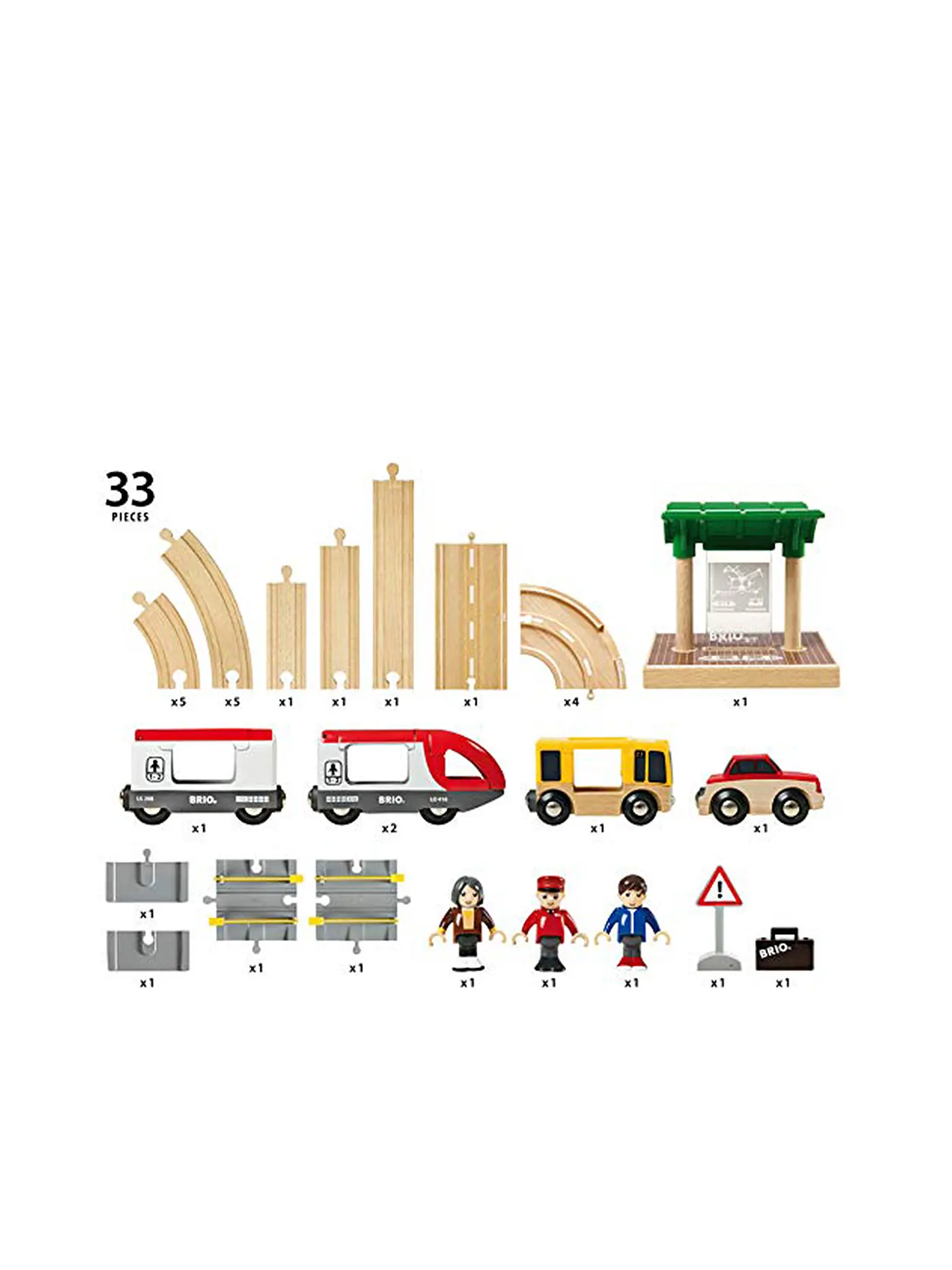 BRIO | Strassen und Schienen Reisezug Set | 